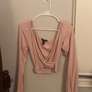 Long sleeve light pink top